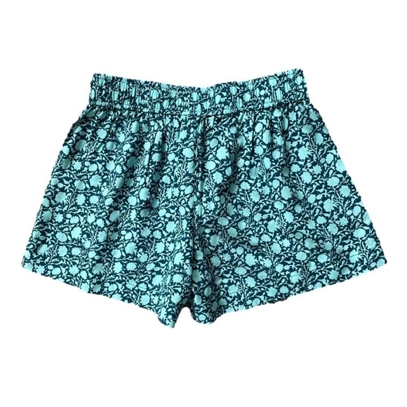 Vineyard Vines Teal Tonal Sea Floral Pull On Shorts, XXS - Picture 2 of 9